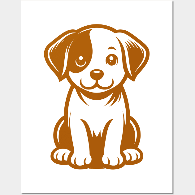 Kawaii Puppy Wall Art by Mey Designs